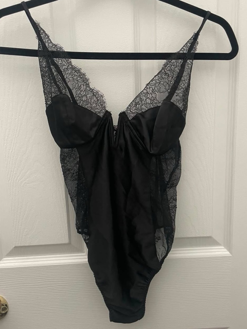 Victorias Secret Black Lace Bodysuit